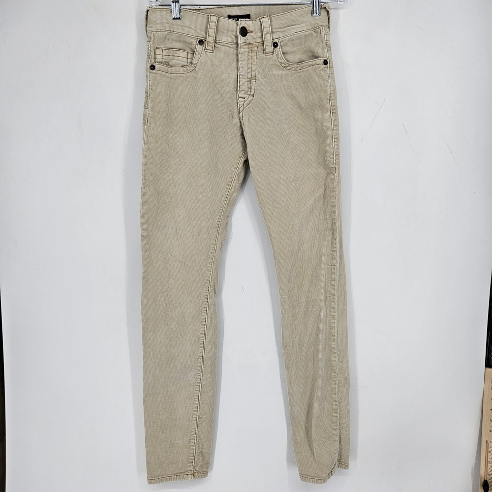 True Religion Corduroy Pants Mens 29 Tan Relaxed Slim Jeans Geno Stretch